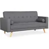Image de Cotecosy - Canapé Convertible Clic-clac Scandinave Slow Tissu Gris Foncé - Gris Foncé