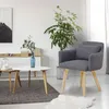 Image de Lot De 2 Fauteuils Scandinaves Gybson Tissu Gris Clair