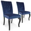 Image de MENZZO Lot de 2 chaises Beata Velours Bleu