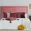 Image de Cotecosy   Tête De Lit 160cm En Velours Rose   Dimensions L160 X H120 Cm   Élément Décoratif Chic Pour Chambre   Revêtement Doux Et Cocooning