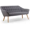 Image de Canapé 3 Places Scandinave Zentao Tissu Gris Clair