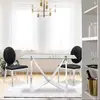Image de Cotecosy - Lot De 2 Chaises Médaillon Sofia Simili Noir