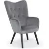 Image de MENZZO Fauteuil scandinave Klarys Velours Gris