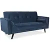 Image de MENZZO Canapé convertible clic-clac scandinave Slow Velours Bleu