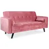 Image de MENZZO Canapé convertible clic-clac scandinave Slow Velours Rose