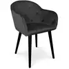 Image de MENZZO Chaise / Fauteuil Honorine Velours Noir