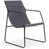 Image de Cotecosy - Fauteuil Ulysse Métal Noir Et Simili Gris