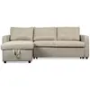 Image de MENZZO Canapé d'angle convertible Toledo Tissu Beige