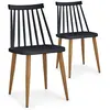 Image de MENZZO Lot de 2 chaises scandinaves Houlgate Noir
