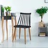 Image de Cotecosy   Lot De 2 Chaises Scandinaves Houlgate Noir   Structure En Polypropylène   Pieds Métal Effet Bois   Dimensions L42 X P48,5 X H77 Cm