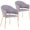 Image de MENZZO Lot de 2 chaises/fauteuils Ulrick Tissu Gris
