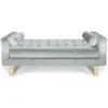 Image de Banquette Capitonnée Shell Velours Argent