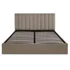 Image de MENZZO Lit Coffre Songe + Sommier Velours Taupe 180cm