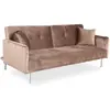 Image de MENZZO Canapé convertible clic-clac 3 places Carla Velours Taupe