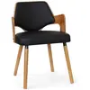 Image de MENZZO Lot de 6 chaises scandinaves Dima Bois Naturel et Noir