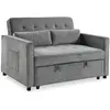 Image de MENZZO Canapé convertible 2 places Komaria Velours Gris