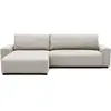 Image de MENZZO Canapé d'angle convertible élégant Malone Tissu Beige