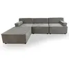 Image de MENZZO Canapé modulable Benoit Velours Taupe grisé