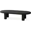 Image de MENZZO Table basse arrondie 160cm avec pieds colonnes Roady Noir