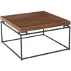Image de MENZZO Table basse carrée avec plateau compartimenté réversible 80x80cm Duplix Bois Noisette