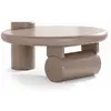 Image de MENZZO Table basse ronde asymétrique 100cm Yang Taupe