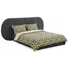 Image de MENZZO Lit coffre-complet avec tête de lit modulable Cocon 140x200cm Tissu Gris foncé