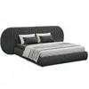 Image de MENZZO Lit-coffre complet avec tête de lit modulable Cocon 180x200cm Tissu Gris foncé