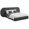 Image de MENZZO Lit-coffre complet avec tête de lit modulable Cocon 160x200cm Tissu Gris foncé