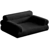 Image de Canapé Pour Chien Et Chat Titou 50x80 Tissu Bouclette Noir