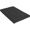 Image de Matelas Futon Latex Et Fibres Fabrication Française Couleur Gris Anthracite 140 X 190 Cm