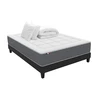 Image de Ensemble Matelas Ressort 7 Zones H.28cm + Sommier + Couette + Oreillers Fabriqué En France Max 140 X 190