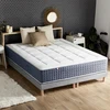 Image de Ensemble Matelas Hybride 7 Zones King Style Mémoire De Forme Sommier Couette Oreillers 2x80 X 200 Sommier Gris Chiné