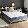 Image de Ensemble Matelas Hybride 7 Zones King Style Mémoire De Forme Sommier Couette Oreillers 2x90 X 200 Sommier Vert Celadon