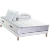 Image de Ensemble Matelas Ressort 7 Zones + Sommier + Oreiller + Couette Fabrication Francaise 140 X 190 Sommier Blanc