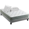 Image de Ensemble Matelas Ressort 7 Zones Hygge + Sommier + Couette + Oreillers Fabriqué En France 140 X 190 Sommier Gris Chiné
