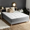 Image de Matelas Ressorts Max 7 Zones Sommier Rigide Pack Couette Oreiller 160 X 200 Sommier Gris Chiné