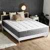 Image de Ensemble Matelas Ressort 7 Zones H.28cm + Sommier Fabriqué En France Max 160 X 200 Sommier Blanc
