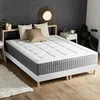 Image de Ensemble Matelas Ressort 7 Zones H.28cm + Sommier Fabriqué En France Max 2x90 X 200 Sommier Blanc