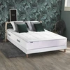 Image de Ensemble Matelas Ressorts 7 Zones H28cm + Sommier Palacio 2 Fabrication Francaise 140 X 190 Sommier Blanc