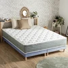 Image de Ensemble + Matelas Ressort 7 Zones Face Hiver/eté Différente Hygge Fabriqué En France 2x80 X 200 Sommier Bleu Denim