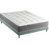 Image de Ensemble Matelas Ressort 7 Zones H.28cm + Sommier Fabriqué En France Max 140 X 190 Sommier Vert Celadon