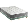 Image de Ensemble Matelas Ressort 7 Zones H.28cm + Sommier Fabriqué En France Max 2x80 X 200 Sommier Vert Celadon