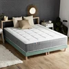 Image de Ensemble Matelas Ressort 7 Zones H.28cm + Sommier Fabriqué En France Max 2x90 X 200 Sommier Vert Celadon