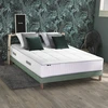 Image de Ensemble Matelas Ressorts 7 Zones H28cm + Sommier Palacio 2 Fabrication Francaise 140 X 190 Sommier Vert Celadon