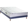 Image de Ensemble Matelas Ressorts 7 Zones H28cm + Sommier Palacio 2 Fabrication Francaise 140 X 190 Sommier Bleu Denim