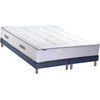 Image de Ensemble Matelas Ressorts 7 Zones H28cm + Sommier Palacio 2 Fabrication Francaise 2x80 X 200 Sommier Bleu Denim
