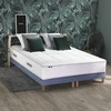 Image de Ensemble Matelas Ressorts 7 Zones H28cm + Sommier Palacio 2 Fabrication Francaise 2x90 X 200 Sommier Bleu Denim