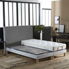 Image de Ensemble Lit Électrique De Relaxation Multi Lattes + Matelas 100% Latex Couleur Gris Clair 2x80 X 200