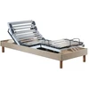 Image de Ensemble Lit Électrique Relaxation Multi Lattes + Matelas Mousse À Mémoire De Forme Couleur Beige 90 X 190