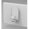Image de Lot de 2 supports sans perçage barre de vitrage Petite fenetre, 10 mm blanc mat